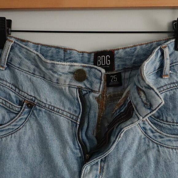 BDG Women's Sz 25 Blue Light Wash Mom High-Rise Skinny 5-Pocket Jeans - Picture 5 of 14